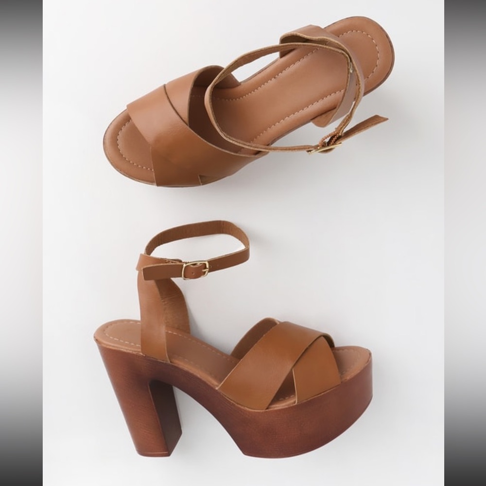 Lulu’s - Galilea Whiskey Platform Sandals